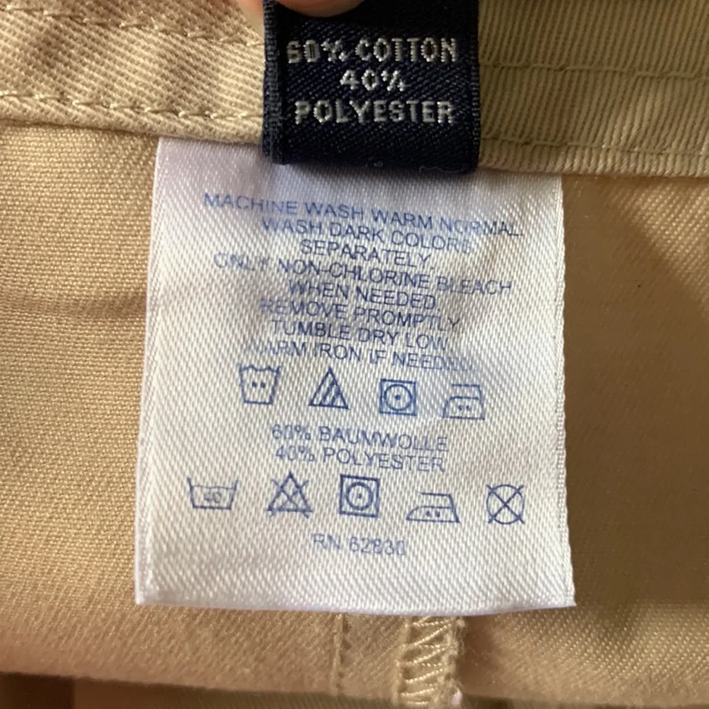 LANDS END Skirt Tan Normcore Cotton Blend Casual Straight Basic Neutral 12P